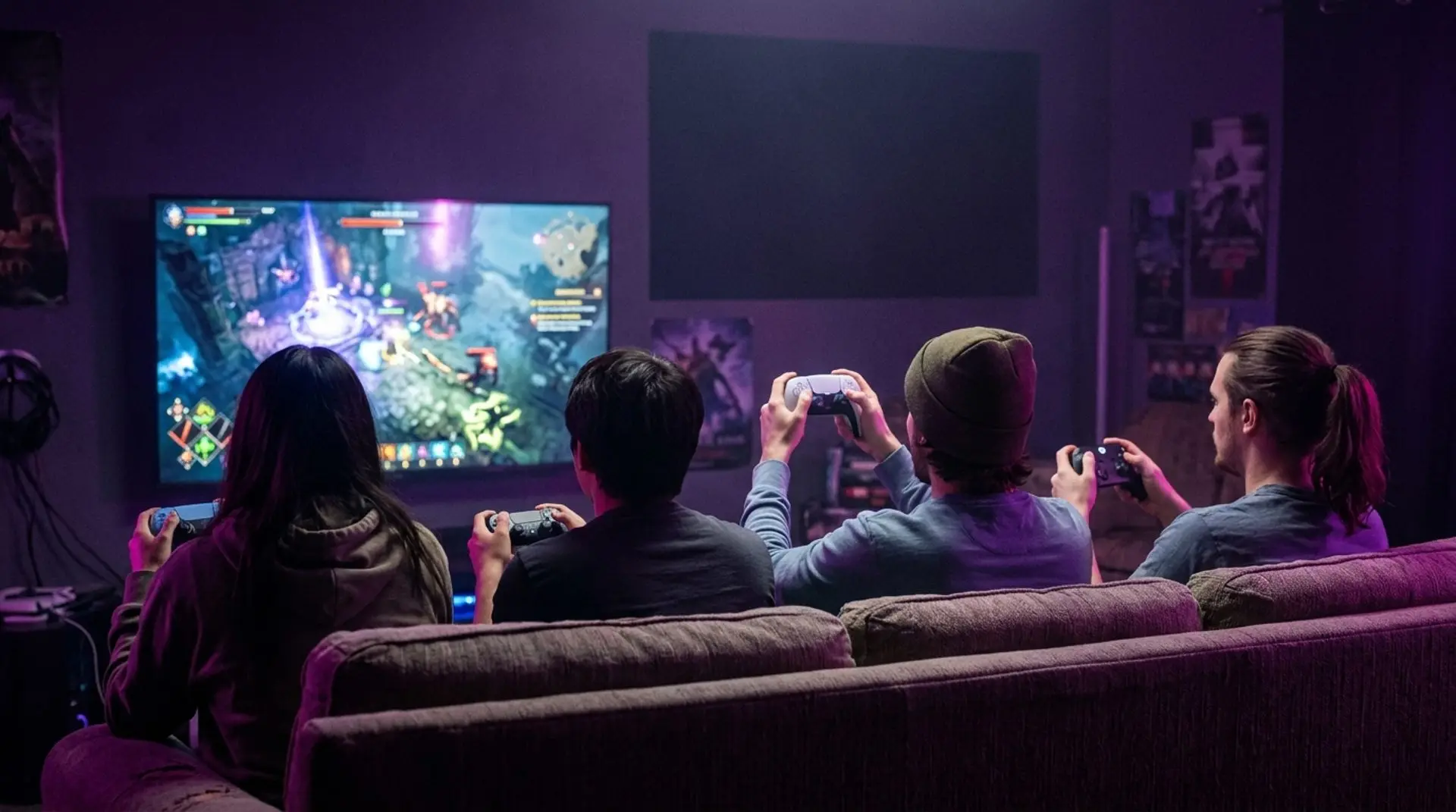 Gamers che giocano insieme